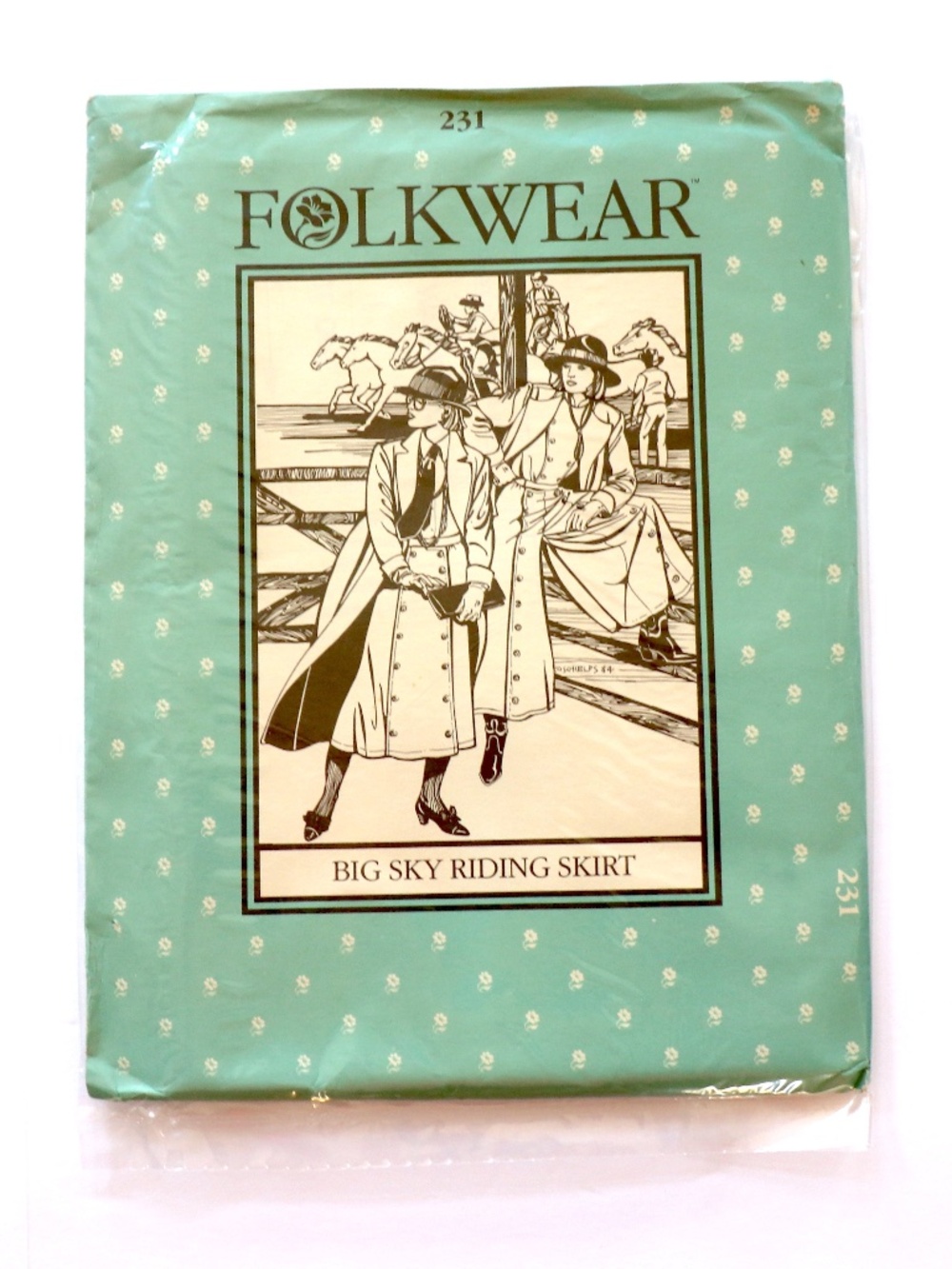 UNCUT Folkwear pattern #231 BIG SKY RIDING SKIRT (in two lengths)